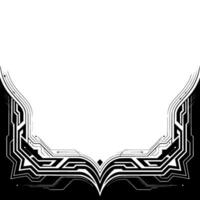 Techinspired Frame Black White Circuitry Border vector