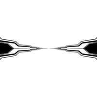 Futuristic Element Abstract Geometric Border on White vector