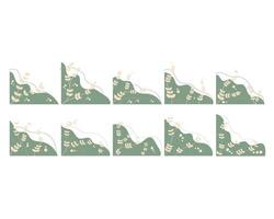 Floral Corner Shape vector