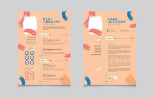 Abstract Resume CV Layout vector