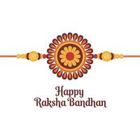 Flat Rakhi Design for Raksha Bandhan. vector