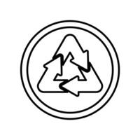 Icon a recycle, isolated against a clean background vector