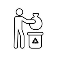 Icon a waste sorting vector