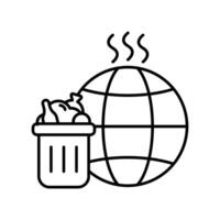Icon a pollution, isolated against a clean background. vector