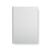 Blank Hardcover Book Mockup Isolated on White Background, Realistic Front Cover Template for Book Design, Print Layout, Branding Presentation, Magazine, Catalog or Notebook Illustration vector