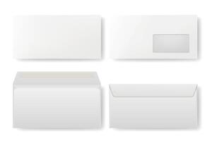Blank realistic envelope set. mockup. vector