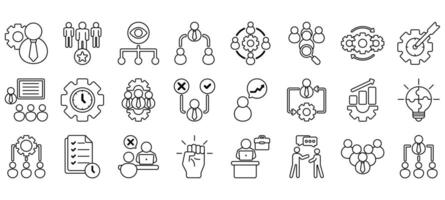 Set of manager Icons vector