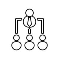 Icon a manage, isolated against a clean background. vector