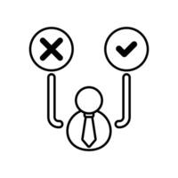Icon a decision making vector