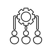 Icon a management vector
