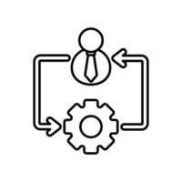 Icon a change management vector