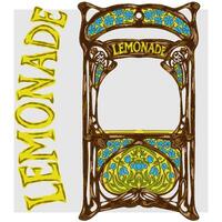 a lemonade stand with a sign that says lemonade vector