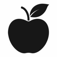 An apple icon with a leaf on it vector