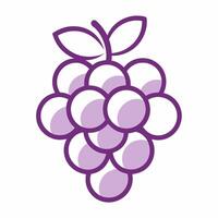 A purple grape icon on a white background vector