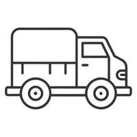 A truck with a large box on the back vector