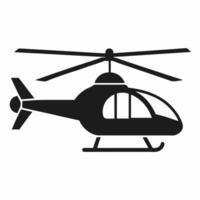 Helicopter icon in simple style on white background vector