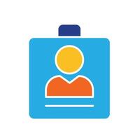 education icon. student Profile or ID. ID card with profile photo and name. smart, study, clever. Flat design style vector