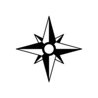 A stylized compass rose design, black on white background, perfect for graphic use. vector