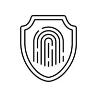 Icon a fingerprint, isolated against a clean background.. vector