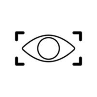 Icon a eye scan vector