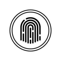 Icon a biometric, isolated against a clean background. vector