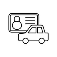 Icon a driver's license, isolated against a clean background. vector