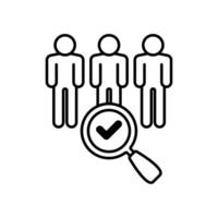 Icon a identify, isolated against a clean background. vector