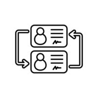 Icon a change id, isolated against a clean background. vector