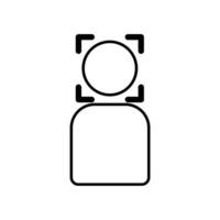 Icon a identification, isolated against a clean background. vector