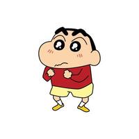 shinchan with sparkling eyes vector