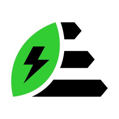 The icon shows a green leaf and an energy bar, symbolizing the use of environmentally friendly energy.