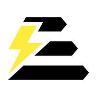 Icon of yellow lightning over stacked black energy bars, showing electric performance and power flow. vector