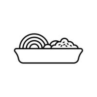 Icon a meal, isolated against a clean background. vector