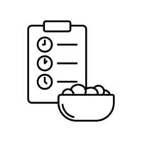 Icon a planning, isolated against a clean background vector