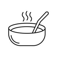 Icon a soup, isolated against a clean background. vector