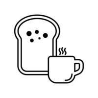Icon a breakfast, isolated against a clean background. vector