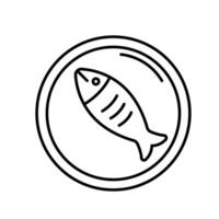 Icon a fish, isolated against a clean background. vector