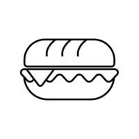 Icon a sandwich, isolated against a clean background. vector