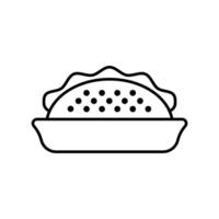 Icon a taco, isolated against a clean background. vector