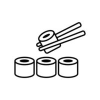 Icon a sushi, isolated against a clean background. vector