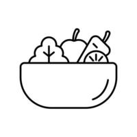 Icon a salad, isolated against a clean background. vector