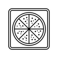 Icon a pizza, isolated against a clean background. vector
