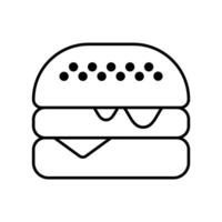 Icon a burger, isolated against a clean background. vector