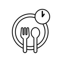 Icon a lunch, isolated against a clean background. vector