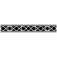 Abstract Black And White Border Pattern On White Background vector