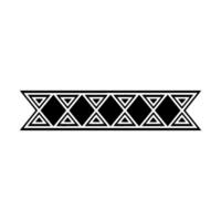 Geometric Black Border Element, Minimalist On White vector