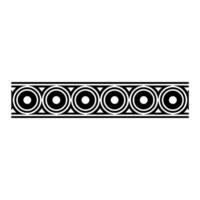 Minimalist Geometric Border Black And White, Modern, Decorative Element vector