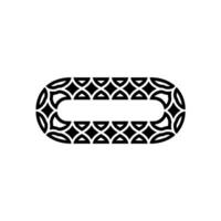 Geometric Black And White Ellipse Pattern, Modern Minimalist Style vector