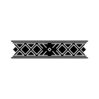 Geometric Border Element Black And White Ornament vector