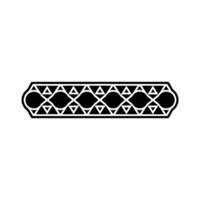 Geometric Black And White Patterned Bar Element, Minimalist vector